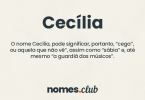 Cecília significado