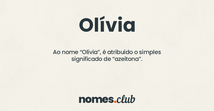 Significado do nome Olive