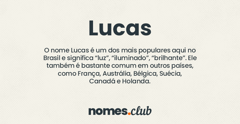 Lucas significado